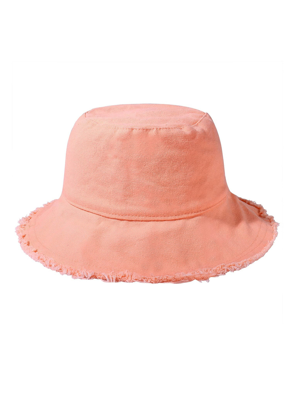 Sun Hats for Women Summer Casual Wide Brim Cotton Bucket | Light Pink | Size OS